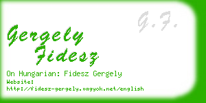gergely fidesz business card